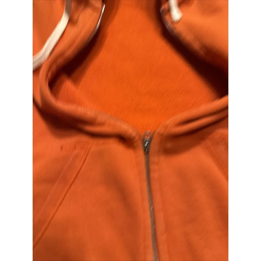 Polo Ralph Lauren Mens Orange Thermal Lined Full Zip Hoodie Sweatshirt Small